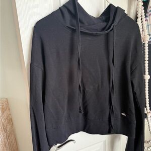 ALO Yoga Women's Black Hoodie Top